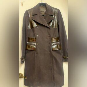 Brown Double-Breasted Women's Coat